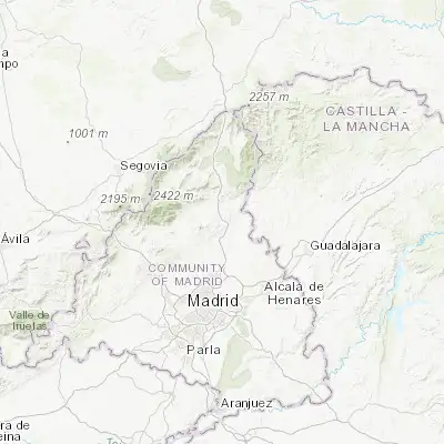Map showing location of Pedrezuela (40.742770, -3.599800)
