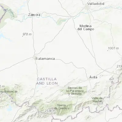 Map showing location of Peñaranda de Bracamonte (40.901080, -5.200260)