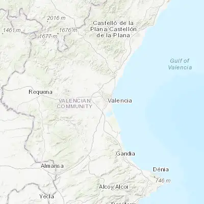 Map showing location of Picanya (39.433330, -0.433330)
