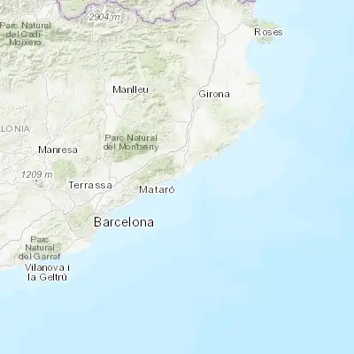 Map showing location of Pineda de Mar (41.627630, 2.688900)