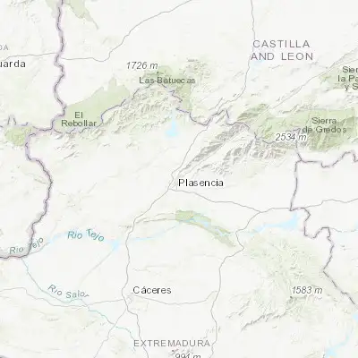 Map showing location of Plasencia (40.031160, -6.088450)