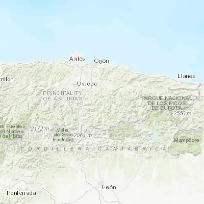 Map showing location of Pola de Laviana (43.245380, -5.562900)