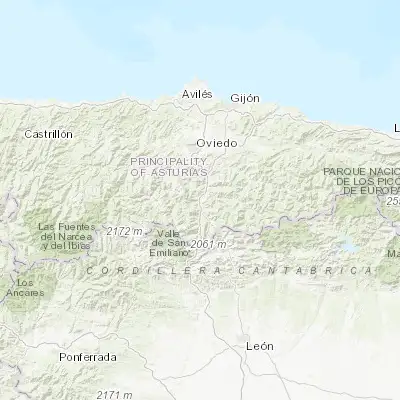 Map showing location of Pola de Lena (43.160890, -5.828780)