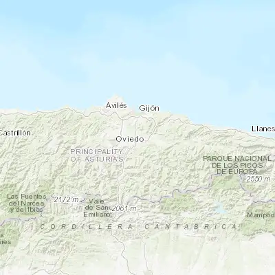 Map showing location of Pola de Siero (43.392280, -5.663350)