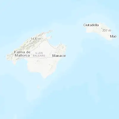 Map showing location of Porto Cristo (39.539530, 3.333020)