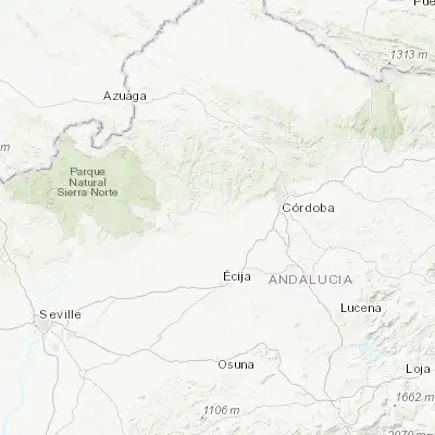 Map showing location of Posadas (37.802050, -5.107260)