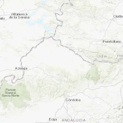 Map showing location of Pozoblanco (38.379060, -4.848270)