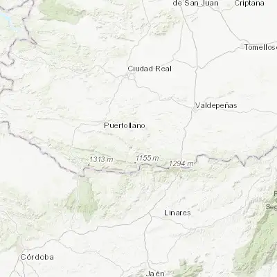 Map showing location of Pozuelo de Calatrava (38.583330, -3.833330)
