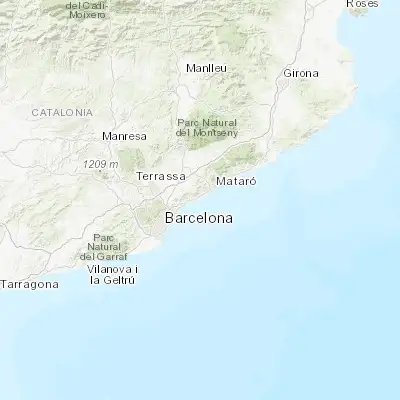Map showing location of Premià de Mar (41.492060, 2.365240)