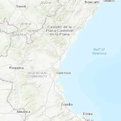 Map showing location of Puçol (39.616670, -0.300000)