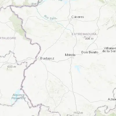 Map showing location of Puebla de la Calzada (38.894410, -6.625920)