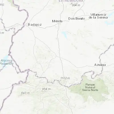 Map showing location of Puebla de Sancho Pérez (38.400000, -6.400000)