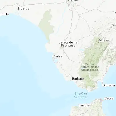 Map showing location of Puerto Real (36.528190, -6.190110)