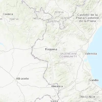 Map showing location of Requena (39.488340, -1.100440)