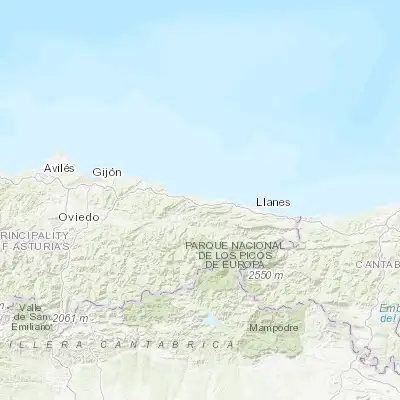 Map showing location of Ribadesella (43.461450, -5.059550)