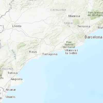 Map showing location of Roda de Barà (41.186450, 1.458930)