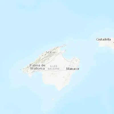 Map showing location of sa Pobla (39.769200, 3.023940)