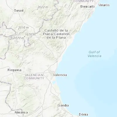 Map showing location of Sagunto (39.683330, -0.266670)