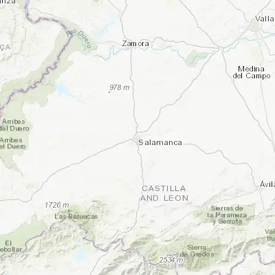 Map showing location of Salamanca (40.968820, -5.663880)