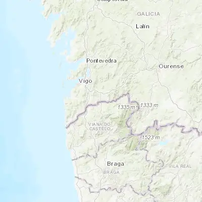 Map showing location of Salvatierra de Miño (42.083330, -8.500000)