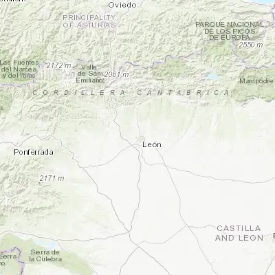 Map showing location of San Andrés del Rabanedo (42.611740, -5.616710)