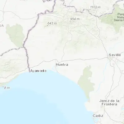 Map showing location of San Juan del Puerto (37.316670, -6.841390)