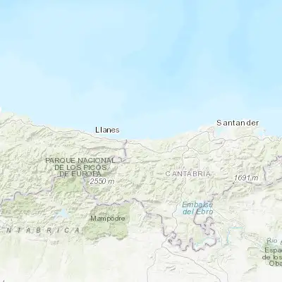 Map showing location of San Vicente de la Barquera (43.385090, -4.399340)