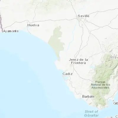 Map showing location of Sanlúcar de Barrameda (36.778080, -6.351500)