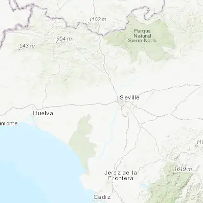 Map showing location of Sanlúcar la Mayor (37.387580, -6.203460)