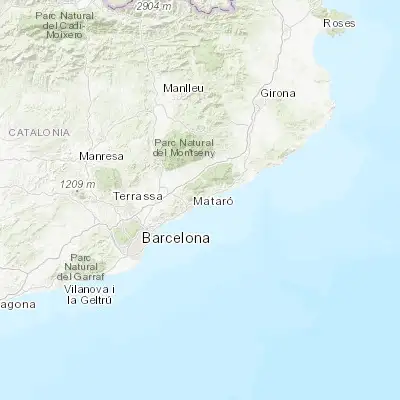 Map showing location of Sant Andreu de Llavaneres (41.566670, 2.483330)