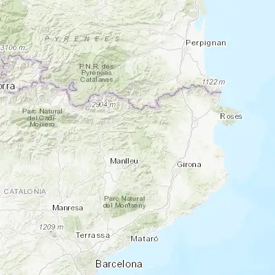 Map showing location of Sant Cristòfol de les Fonts (42.169640, 2.499430)