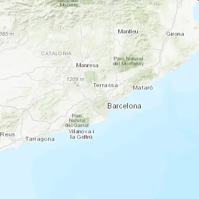 Map showing location of Sant Cugat del Vallès (41.470630, 2.086110)