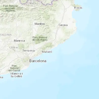 Map showing location of Sant Pol de Mar (41.601770, 2.617410)