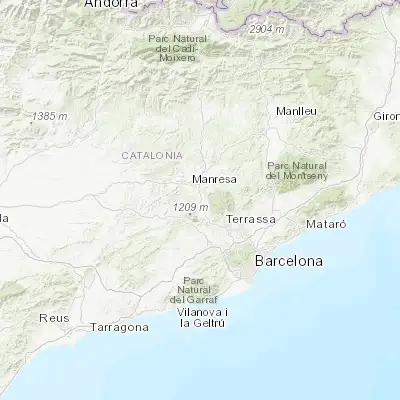 Map showing location of Sant Vicenç de Castellet (41.666670, 1.866670)