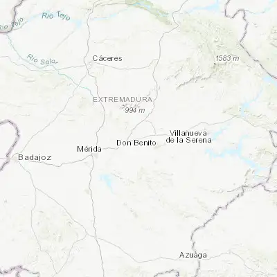 Map showing location of Santa Amalia (39.011180, -6.011580)