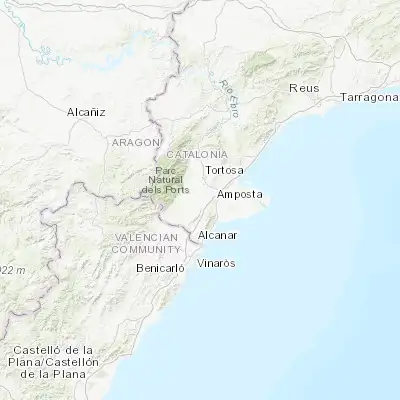 Map showing location of Santa Bárbara (40.715420, 0.492920)
