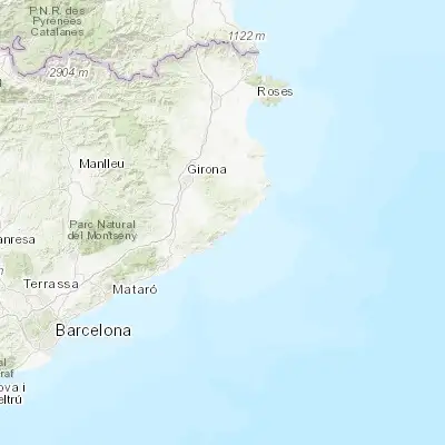 Map showing location of Santa Cristina d'Aro (41.816670, 3.000000)