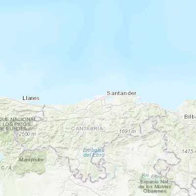 Map showing location of Santa Cruz de Bezana (43.443700, -3.903240)