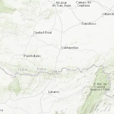 Map showing location of Santa Cruz de Mudela (38.642410, -3.466500)