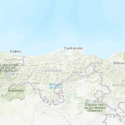 Map showing location of Santa María de Cayón (43.308490, -3.836800)