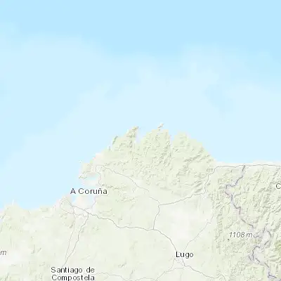 Map showing location of Santa Marta de Ortigueira (43.683330, -7.850000)