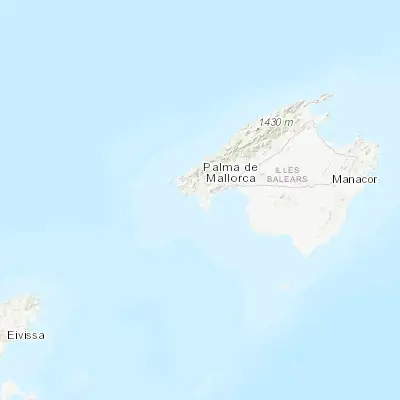 Map showing location of Santa Ponsa (39.508680, 2.476600)