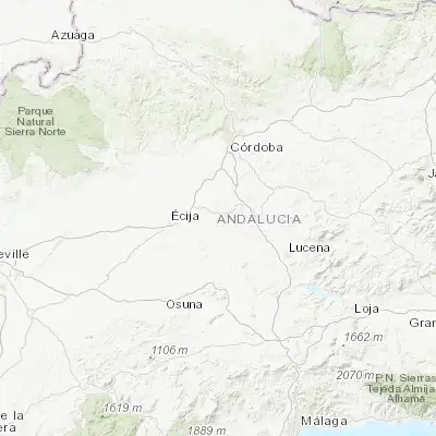 Map showing location of Santaella (37.562940, -4.843620)