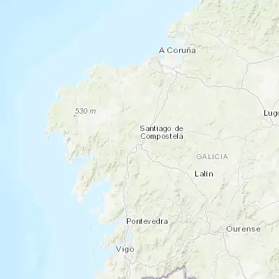Map showing location of Santiago de Compostela (42.880520, -8.545690)