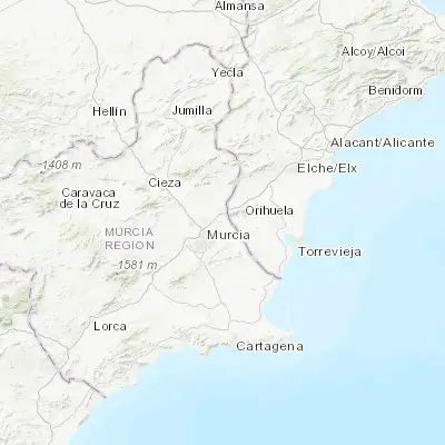 Map showing location of Santomera (38.061470, -1.048770)