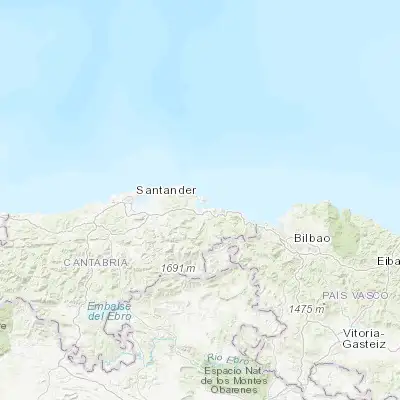 Map showing location of Santoña (43.443860, -3.457570)