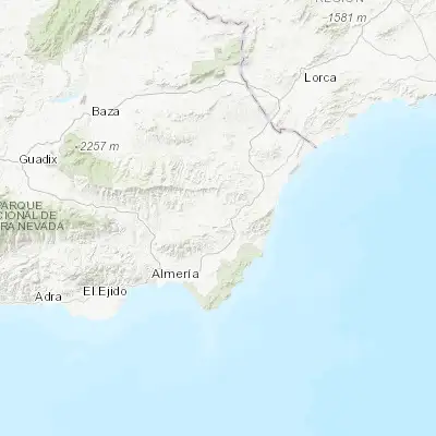 Map showing location of Sorbas (37.097610, -2.123490)