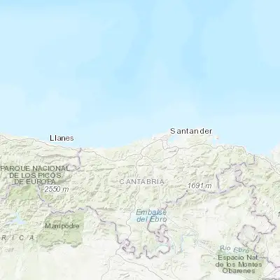Map showing location of Suances (43.433410, -4.043380)