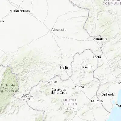 Map showing location of Tobarra (38.592130, -1.691910)