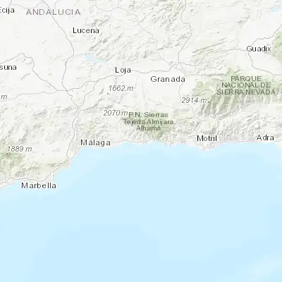 Map showing location of Torrox (36.757930, -3.952330)